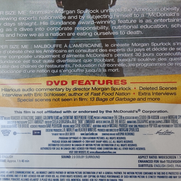 DVD | Morgan Spurlock's | Super Size Me - Picture 7 of 9